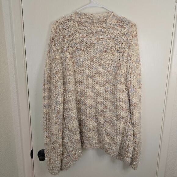 Maurices Shimmer Chunky Knit Comfy Cozy Cardigan Large - Picture 2 of 5
